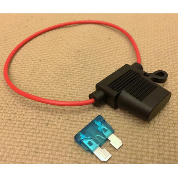 in-Line Car Standard Blade Fuse Holder Waterproof 18AWG Upto 15A for Car/Boat